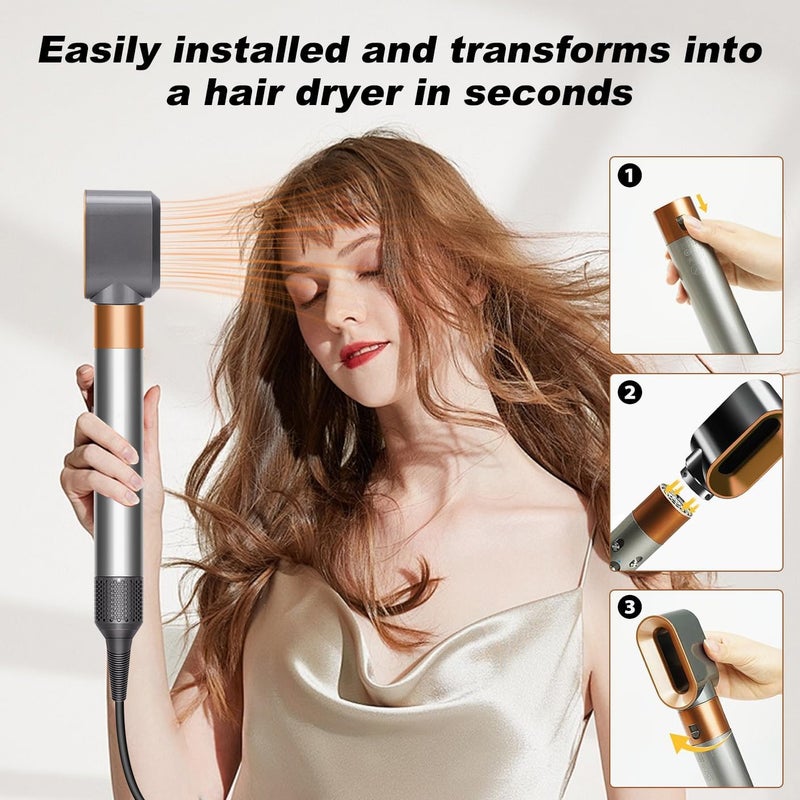 GreeSuit Pre-Styling Dryer Attachment Nozzle Replacement: Hair Styler Nozzle Replacement for Dyson Airwrap HS01 HS05 Accessories, Part No. 969759-01(Gold) - Image 3